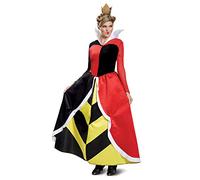 Disguise Women's Queen of Hearts Deluxe Adult Costume, red, M (8-10)