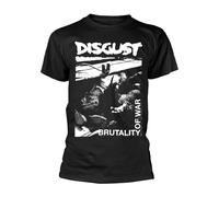 DISGUST - BRUTALITY OF WAR BLACK T-Shirt, Front & Back Print Small