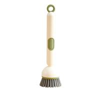 Dish Brush, Soap Dispenser, Kitchen Cleaning Tool, Adjustable Scrub Wand with Holder, Refillable Cleaner for Sink Pot Pan Glass Bathroom Washing Household, 2.36x2.36x10inch