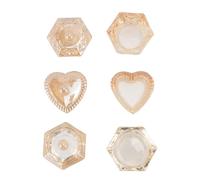 Dish Cup,3pcs Nail Dampen Dish Cup Glass Nail Monomer Dish Holder with Lid for Nail Acrylic Liquid Powder Champagne Color Nail Art Tools,Powder Champagne Color