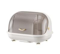 Dish Drying Container, Transparent Rack, Covered Storage with Ventilated