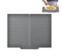 Dish Drying Mat - Dish Mat | Dishh Drying Pad | Heat Resistant Trivet Countertop Mats Non-Slip Drain Pad with Built-in Drain Silicone Kitchen Dryings Pads Multi-Purpose Drainer & Protector