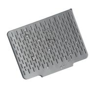 Dish Drying Mat, Kitchen Mat Silicone, Counter Drying Non-Slip Water Resistant Pad with Fast Drainage Grooves, Heat-Resistant Tableware Holder for Bowl Plates Cutlery Baby Bottle Apartment Sink Area