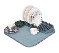 Dish Drying Rack Mat - Fine Fibre Mat for Under Dish | Foldable Dish Mat Drying - Hangable | Non-Slip Kitchen Counter Glassware Cutlery Dish Drying Pad for Dishes, Glasses, Cutlery