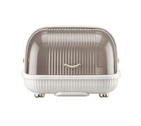 Dish Drying Rack - Trasparente Top Dust Prevention, Covered Drip Tray organizer,Portable Handle Basin | Clear Protective Shell, Small Apartment Caravan Pantry Dishwashing Station Tableware Drainer