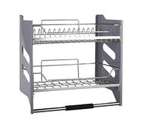 Dish rack Cestello elevatore Armadio Cestello da Cucina in Acciaio Inox 304 con Piatto scolapiatti a Scomparsa