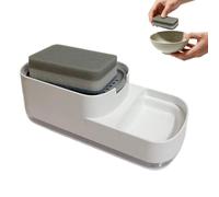 Dish Soap Dispenser with Sponge Holder - 2 in 1 Kitchen Soap Dispenser | Leakproof Dish Washing Soaps Dispensers | Durable Leak Proof Storage Includes Dishwashing Sponge for Kitchen Sink Home Apartmen