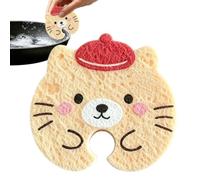 Dish Sponge - Cute Cartoon Animal Shape, Non Scratch, Cleaning Scrubber, | Animal Dish Sponge - Non Scratch Scrubber for Kitchen Cleaning | Soft Foam, Cartoon Shape, Grease Washing Pad, Sink Dishwash