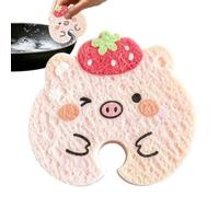 Dish Sponge - Cute Cartoon Animal Shape, Non Scratch, Cleaning Scrubber, | Animal Dish Sponge - Non Scratch Scrubber for Kitchen Cleaning | Soft Foam, Cartoon Shape, Grease Washing Pad, Sink Dishwash