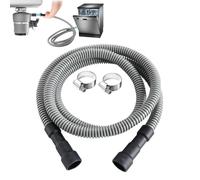 Dish Washer Drain Hose Dishwasher Replacement Part | Flexible Corrugated Resin Drain Hose, Clamp Dishwasher Drain Hose for Home Kitchen Dormitory Room | Hotel, Apartment, Rental