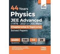 Disha Experts 44 Years Physics Jee Advanced (19782021) + Jee Main Ch (Tascabile)