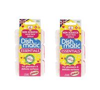 Dishmatic Essentials - Ricariche antigraffio per vetreria e superfici delicate, confezione da 2, (12 ricariche, 6 per confezione)