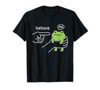 Dishonest Frog Behave No Funny Frog Meme Cartoon Men Women Maglietta
