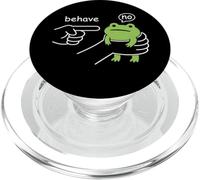 Dishonest Frog Behave No Funny Frog Meme Cartoon Men Women PopSockets PopGrip per MagSafe