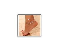 Dishowme Bracciale cavigliera con foglie di perle Cavigliera con nappe a strati Boho Perle finte Gioielli da spiaggia estivi con catena per piedi per donne e ragazze (Argento)
