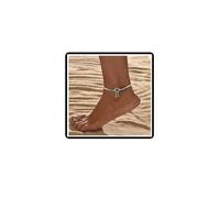 Dishowme Bracciale per cavigliere con perle turchesi, stile boho, con perline, per l'estate e la spiaggia, per donne e donne, Taglia unica, Metallo, Nessuna pietra preziosa
