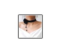 Dishowme Collana girocollo in cristallo rosa fiore collana vintage strass velluto fiore collare collana gioielli per donna donna, Taglia unica, Strass Metallo, Nessuna pietra preziosa