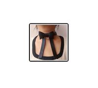 Dishowme Collana girocollo in pelle con papillon Collana con colletto a fiocco punk gotico Collana con catena Lolita carina per accessori per costumi di Halloween per ragazze da donna (Papillon Nero)