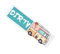 Dishwasher Clean Dirty Sign, Waterproof Magnetic Kitchen Sign, Non-Scratch Easy-Read Dishwasher Label, Home Apartment Appliance Decor, Fridge Oven Microwave