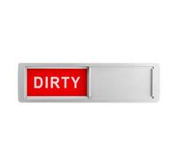 Dishwasher Magnet Clean Dirty Sign - ABS,Adhesive Sticker For All Surfaces, Strong Magnet Sign For Kitchen Dish Washer Refrigerator | Sleek Convenient Clear Bold Colored Text Easy