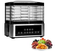 Disidratatore alimentare professionale a 5 livelli con display a LED, timer regolabile e temperatura, essiccatore compatto in acciaio inossidabile per frutta, verdura a scatti