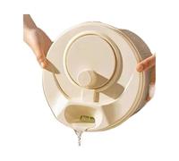 Disidratatore di verdure manuale multifunzionale for la casa - Centrifuga for insalata con frutta, gadget da cucina for la casa Cestino di scarico for lattuga(White)