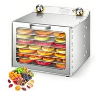 Disidratatori Elettrici per Jerky da 400W, Disidratatore Alimentare | Temperatura Regolabile 35-90℃, Timer 24H, per Jerky, Carne, Frutta, Erbe, Funghi