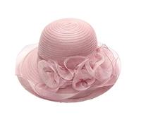 Disimlarl Cappello da donna in organza da cerimonia nuziale estivo cappello da derby da donna cappello da spiaggia