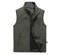 Disimlarl Gilet sottile da uomo, tinta unita, casual, senza maniche, gilet da uomo