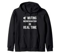 Disinformazione muting - Bold Real Time Truth Bomb Felpa con Cappuccio