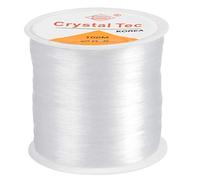 Disino 100 m Trasparente Fili per Perline, Nylon Filo Invisibile Braccialetti Stringa, Chiaro Filo per Appendere Ornamenti, Fabricazione di Gioielleria, 0.5mm