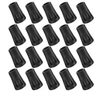 Disino 20 PCS Protezioni in Gomma per Copri Punte, Ricambio Gommini Tamponi Puntali in Gomma per Bastoncini da Trekking, Walking Pole Tips, Gomma Punta Tappi Palo da Trekking cap Bastone da Passeggio