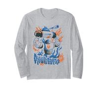 Disintegrato Retro Sci-Fi Robot Battle Art Maglia a Manica