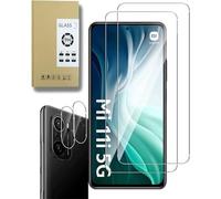 Dision Pellicola Salvaschermo Compatibile con Xiaomi Mi 11 I/Redmi K40 [2 Pezzi] +Protezione per Obiettivo Della Fotocamera [2 Pezzi] [Tecnologia di Difesa Multipla]Vetro Temperato