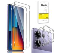 Dision Pellicola Salvaschermo Compatibile con Xiaomi POCO M6 Pro 4G/Redmi Note 13 Pro 4G [2 Pezzi]+Protezione per Obiettivo Della Fotocamera[2 Pezzi][Tecnologia di Difesa Multipla]Vetro Temperato