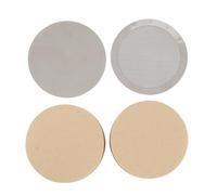 Disk Coffee Filter Stainless Steel Reusable French Press Coffee Maker Metal Filter Mesh Replacement 2.4 Inch Round Coffee Filter for French Press Coffee Lovers (With Filter Papers)