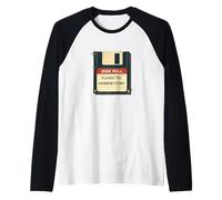 Disk Full Classic 90s Storia Horror Maglia con Maniche Raglan