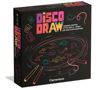 Clementoni - Disco Draw, Gioco da Tavolo Party Game a Tema Disegno con Lavagna Girevole e Sfide Creative, Perfetto per le Serate fra Amici, Lingua Italiana, 16704