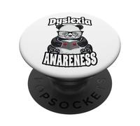 Dislessia Awareness Dyslexic Therapy Panda Book Reader Heart PopSockets PopGrip Adesivo