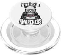 Dislessia Awareness Dyslexic Therapy Panda Book Reader Heart PopSockets PopGrip per MagSafe