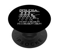 Dislessia Non è uno scheletro di consapevolezza della dislessia della disabilità PopSockets PopGrip Adesivo
