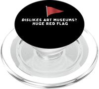 Dislikes Art Museums Bandiera rossa Divertente Galleria d'Arte Artista PopSockets PopGrip per MagSafe
