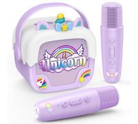 Dislocati Unicorno Karaoke per Bambini con 2 Microfono,Regalo Bambina 3-12 Anni Giochi Bambina 3-12 Anni Unicorno Bambina Regalo - Regalo Perfetto per Feste, Canto e Gioco Divertente a Casa!