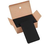 Disnace 100 Pezzi Biglietti in Carta Kraft Vuoti, Cartoncino Nero, Schede di Vocabolario, Carta di Parole, Cartas di Messaggio, Cartas Kraft Vuotoper DIY Ufficio Scuola, Nero, 89 * 52mm