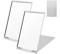 Disnace 2 pcs Specchio Pieghevole Portatile,SpecchioTrucco,Specchio Compatto, Specchio da Viaggio,Ideale per Viaggi Casa e Sac -8.5x5CM