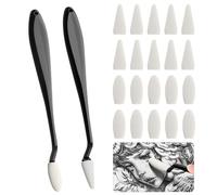 Disnace 2 Pezzi Panno Per Schizzi Contiene 20 Teste di Spugna, Kit Disegno Professionale, Kit da Gomma Pane, Sfumino per Disegno Kit da Disegno, Gomma Per Pittura, Sfumini da Disegno, Nero