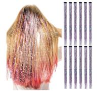 Disnace Kit di Estensioni per Capelli Colorati a Clip, Accessori Capelli Hair Estensioni, Extension Capelli Multicolorati per Donne e Ragazze, Extension Capelli per Feste e Cosplay, 14 Pezzi da 45cm