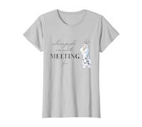 Disney 100 Anniversary Frozen Olaf D100 Quote Sweet Maglietta, Donna, Argento, L