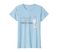 Disney 100 Anniversary Frozen Olaf D100 Quote Sweet Maglietta, Donna, Celeste, XL
