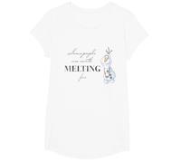 Disney 100 Anniversary Frozen Olaf D100 Quote Sweet Maglietta, Ragazze, Bianco, S